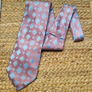 Beautiful Zarlini Tie 100% Silk Blue and Red